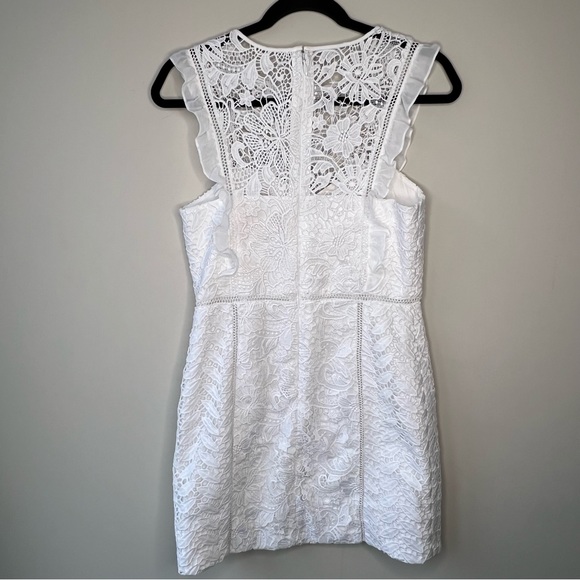 Lilly Pulitzer Maya Shift Resort sleeveless white floral lace mini dress size 4 - Picture 11 of 15